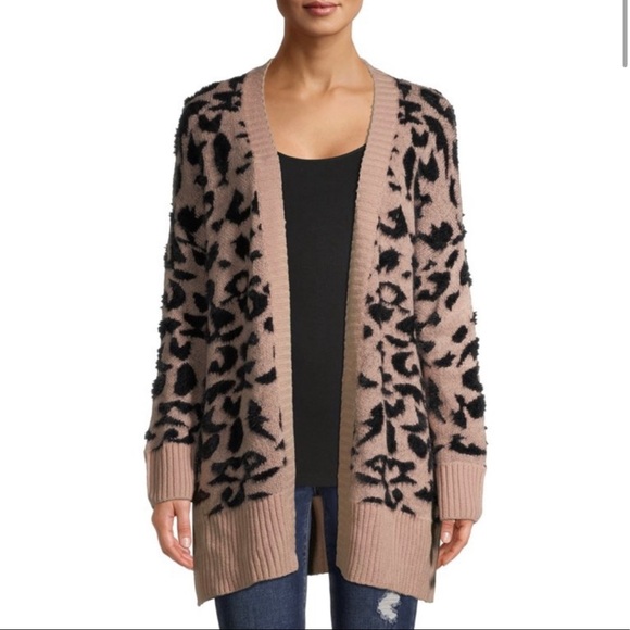 debut Sweaters - Dreamers by Debut Leopard Cheetah Print Cardigan Sweater
